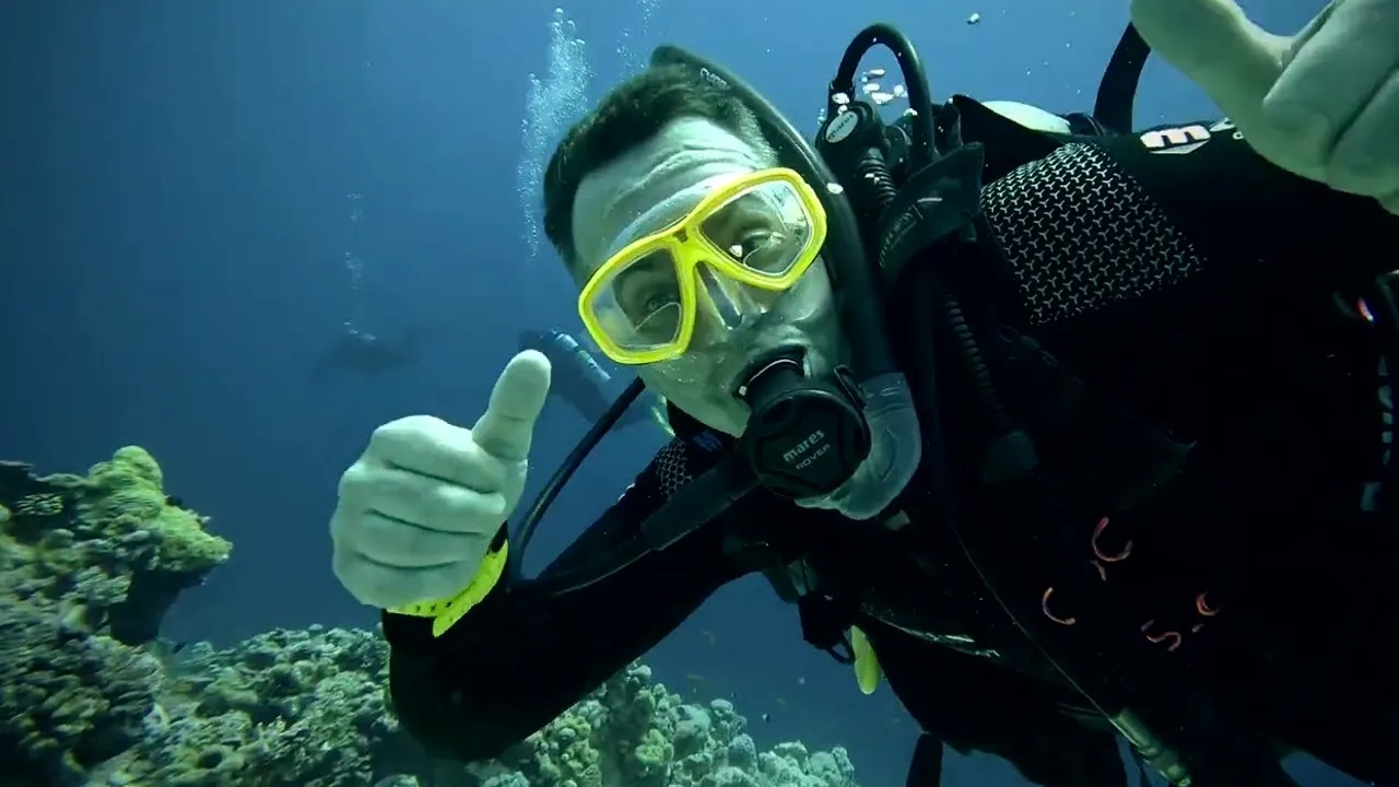 Still from the film: Scuba diving in Sharm el Sheikh with Camel Dive Club, February 2026