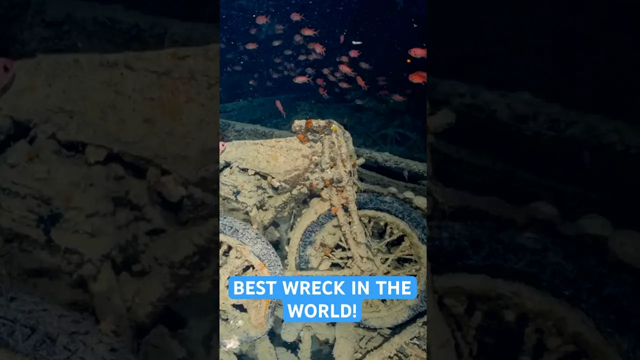 Still from the film: Scuba diving the SS Thistlegorm